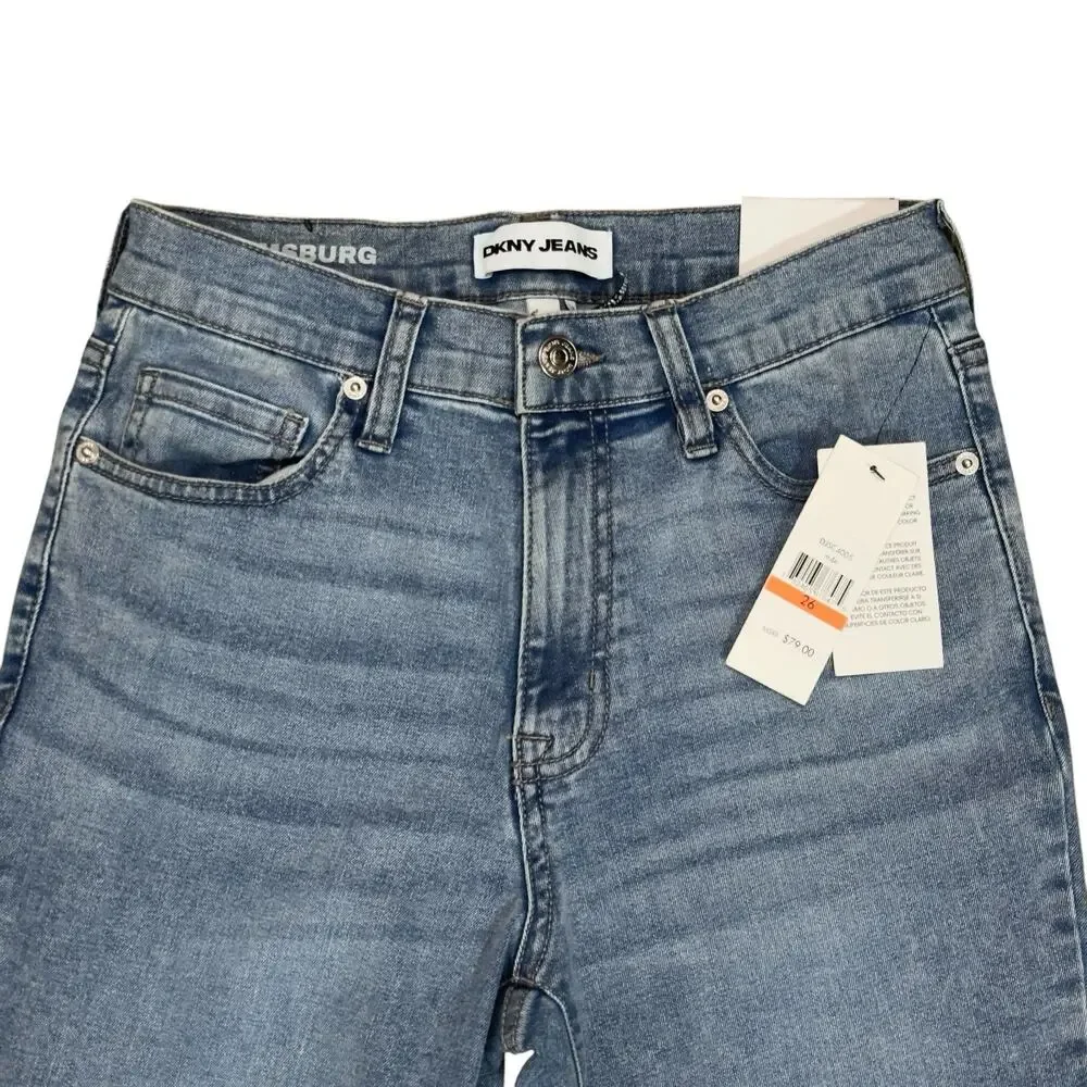 NWT Womens DKNY Sz 26 Jeans Williamsburg High Rise Flare Crop 25” Inseam NEW $79 - Picture 10 of 14